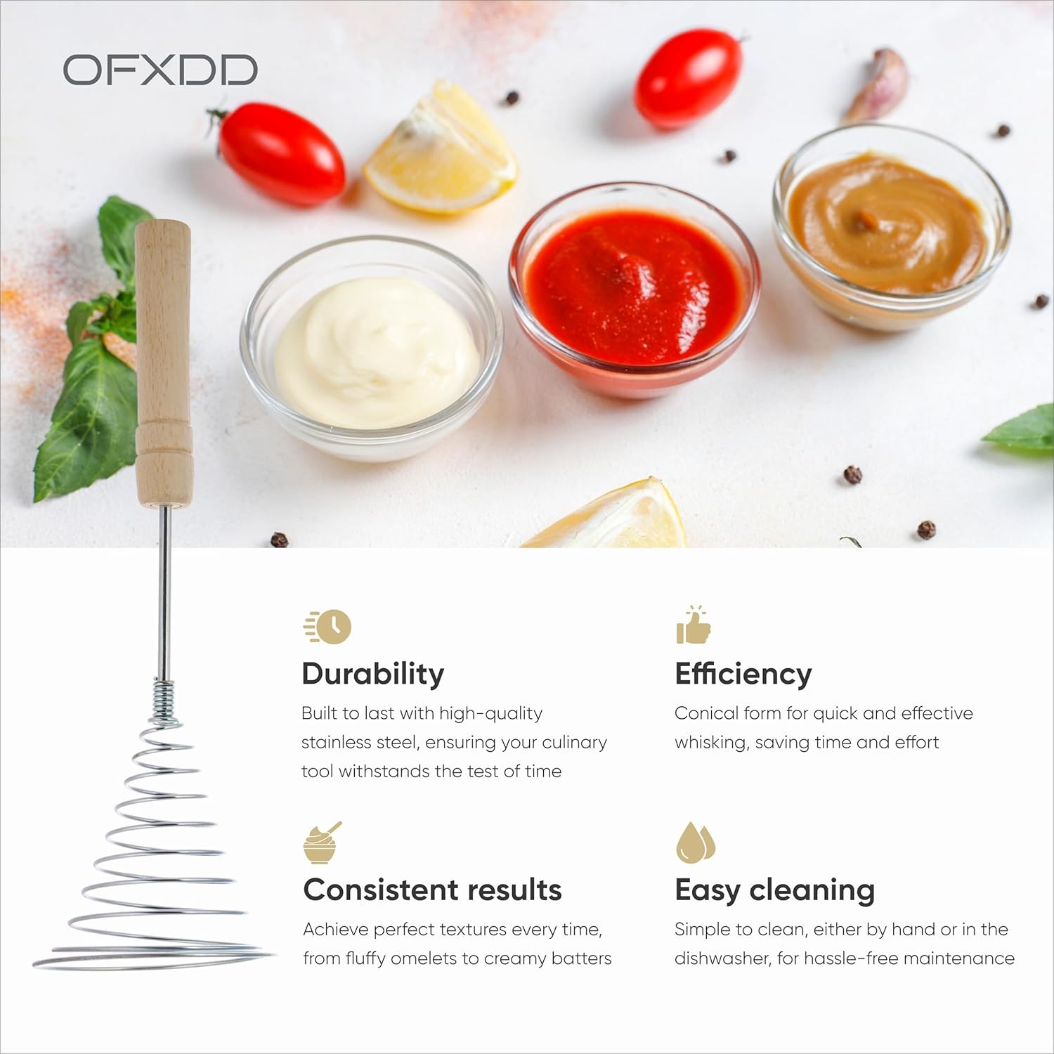 Stainless Steel Spring Coil Whisk 1 Pcs – Wire Whip Egg with Silver