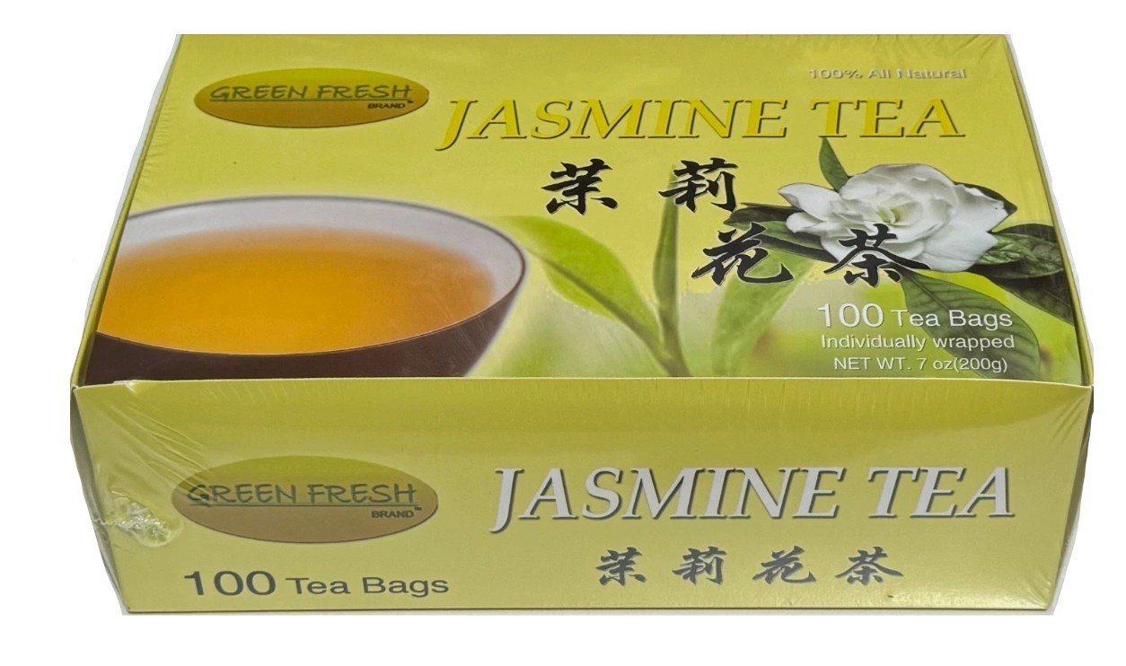 100-Count Tradition Jasmine Green Tea Bags Natural Handpicked from Fujiang 7oz