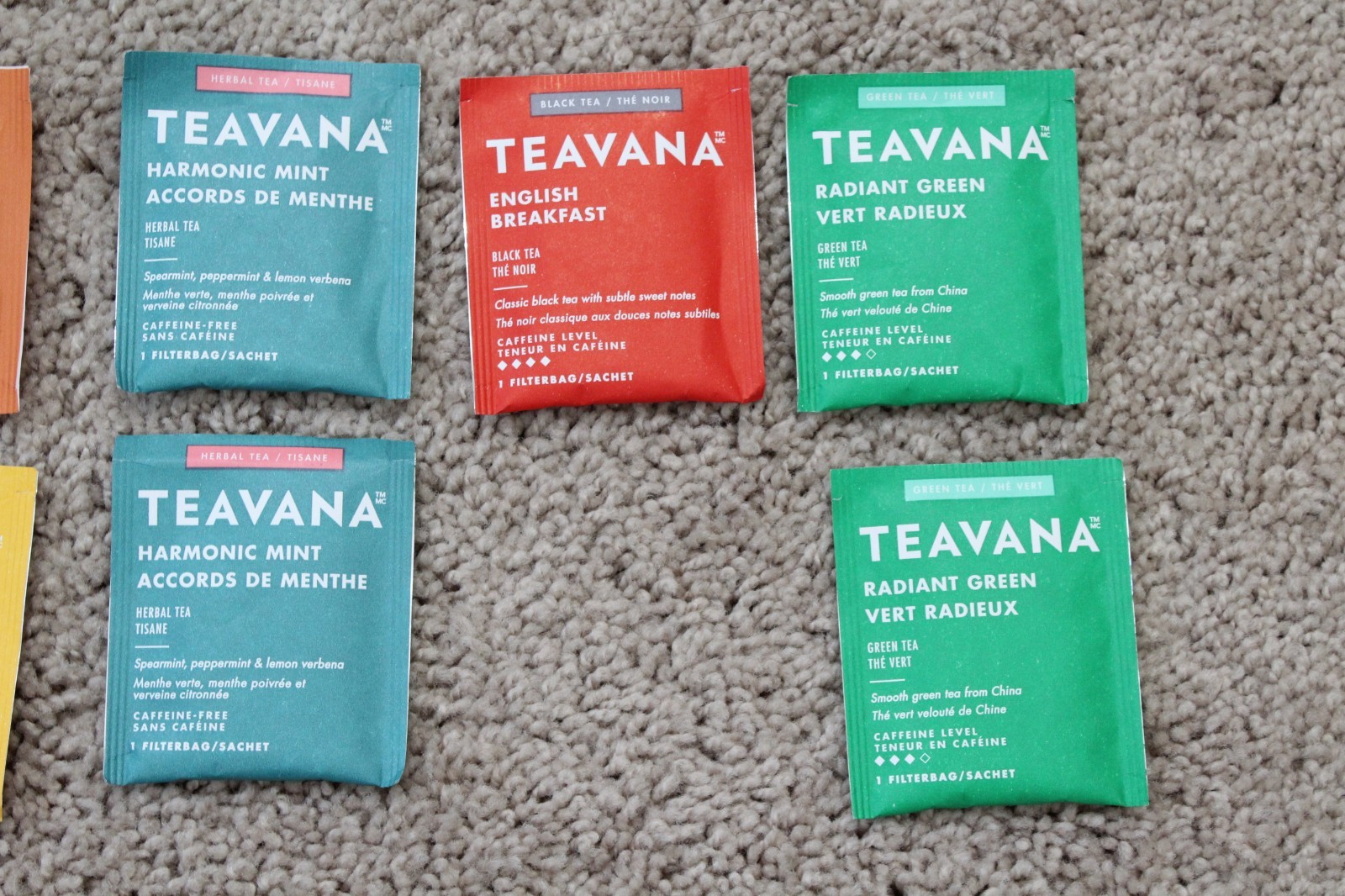 STARBUCKS TEAVANA Tea Bag Lot of 41 Sachets Mix of 5 Flavors for Tea Lovers