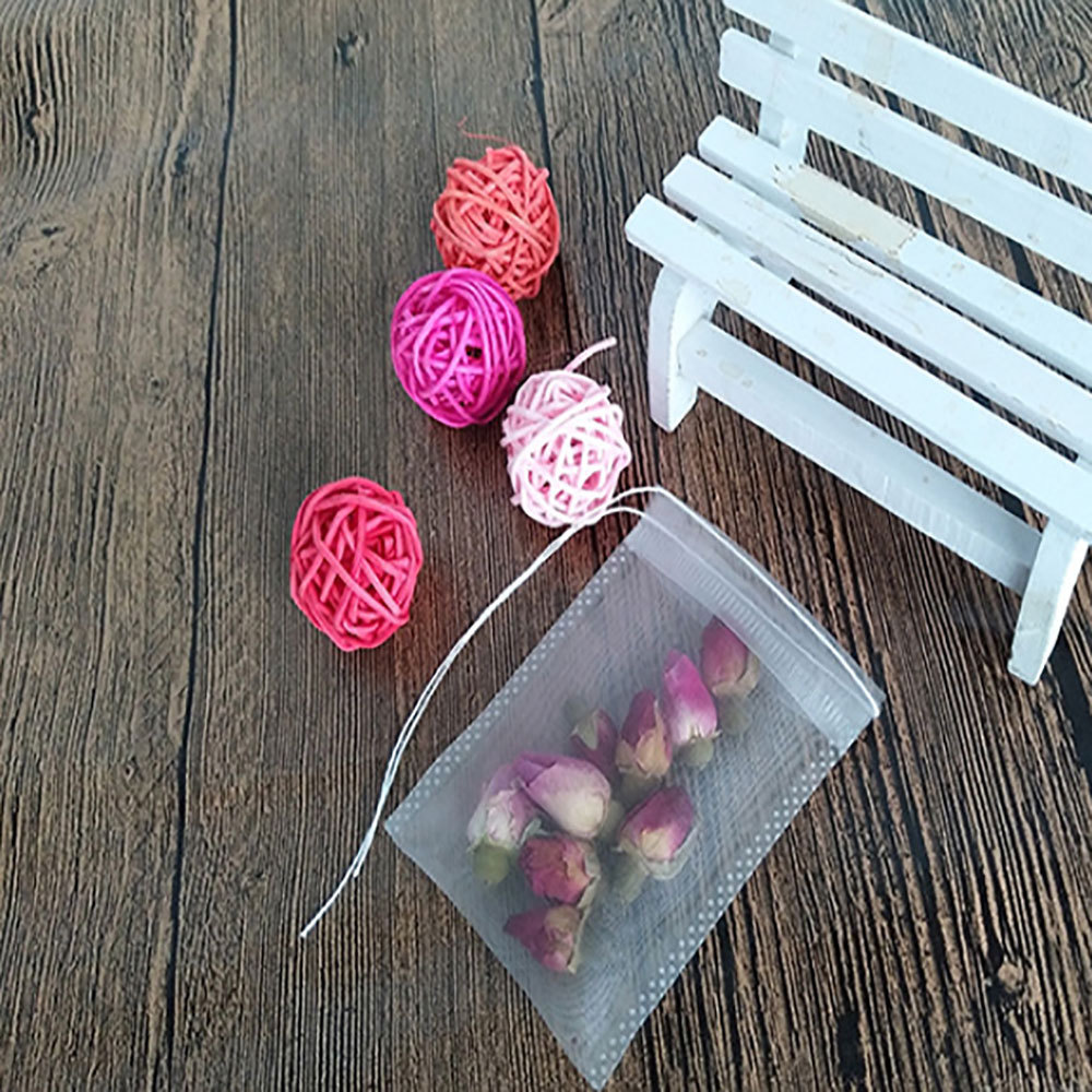 Assorted Sizes Nylon Empty Teabags Loose Herbs Tea Bags with Drawstring
