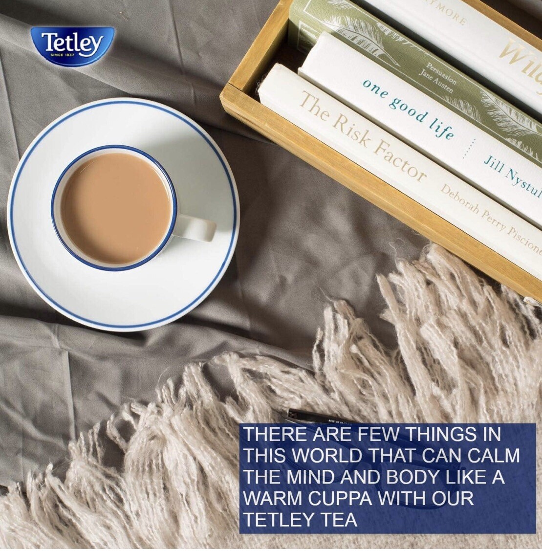 Tetley Decaf Decaffeinated Black Tea Classic Total 144 Bags HOT or COLD 2 BOX