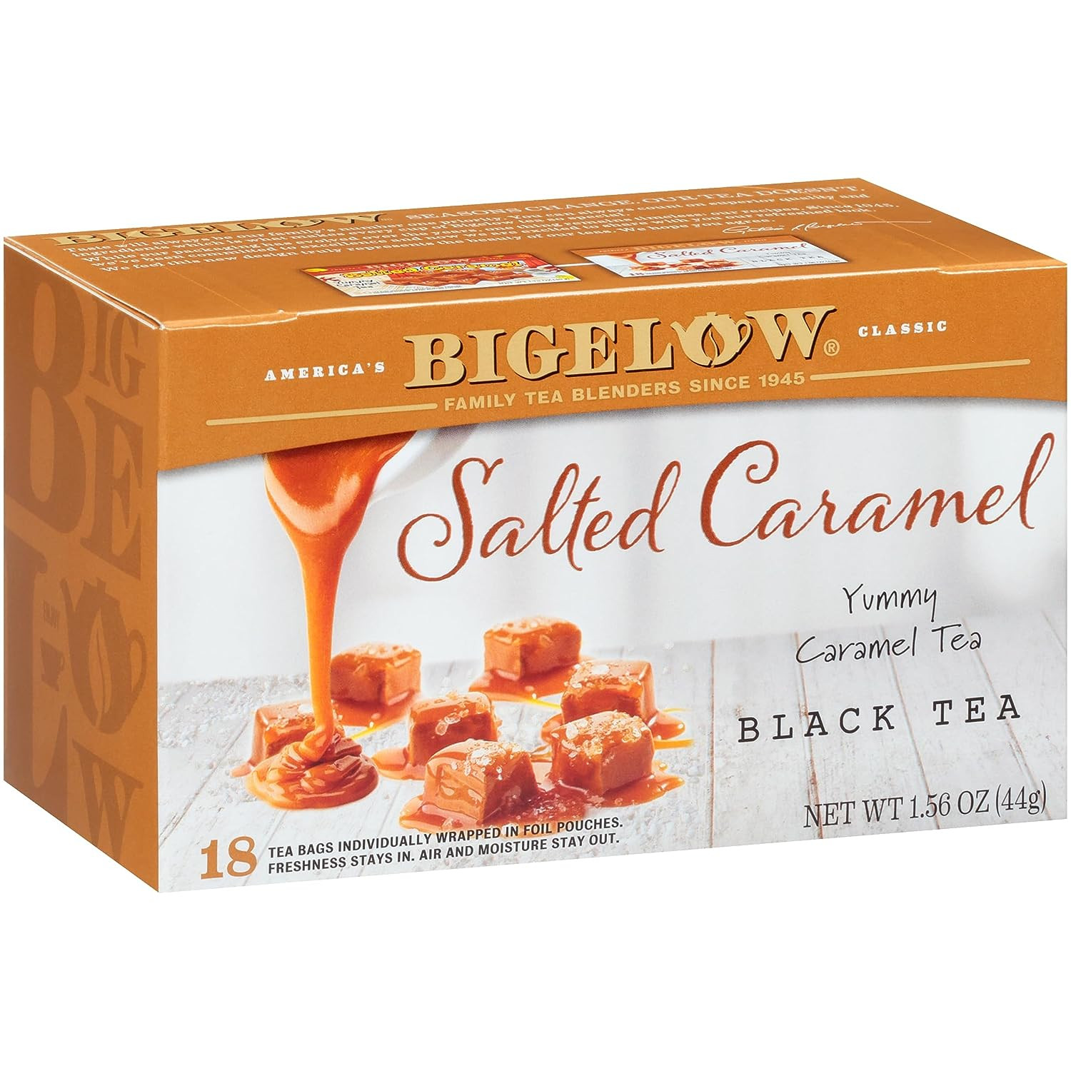 Salted Caramel Black Tea, Caffeinated Tea with Caramel and Salt, Holiday and Chr