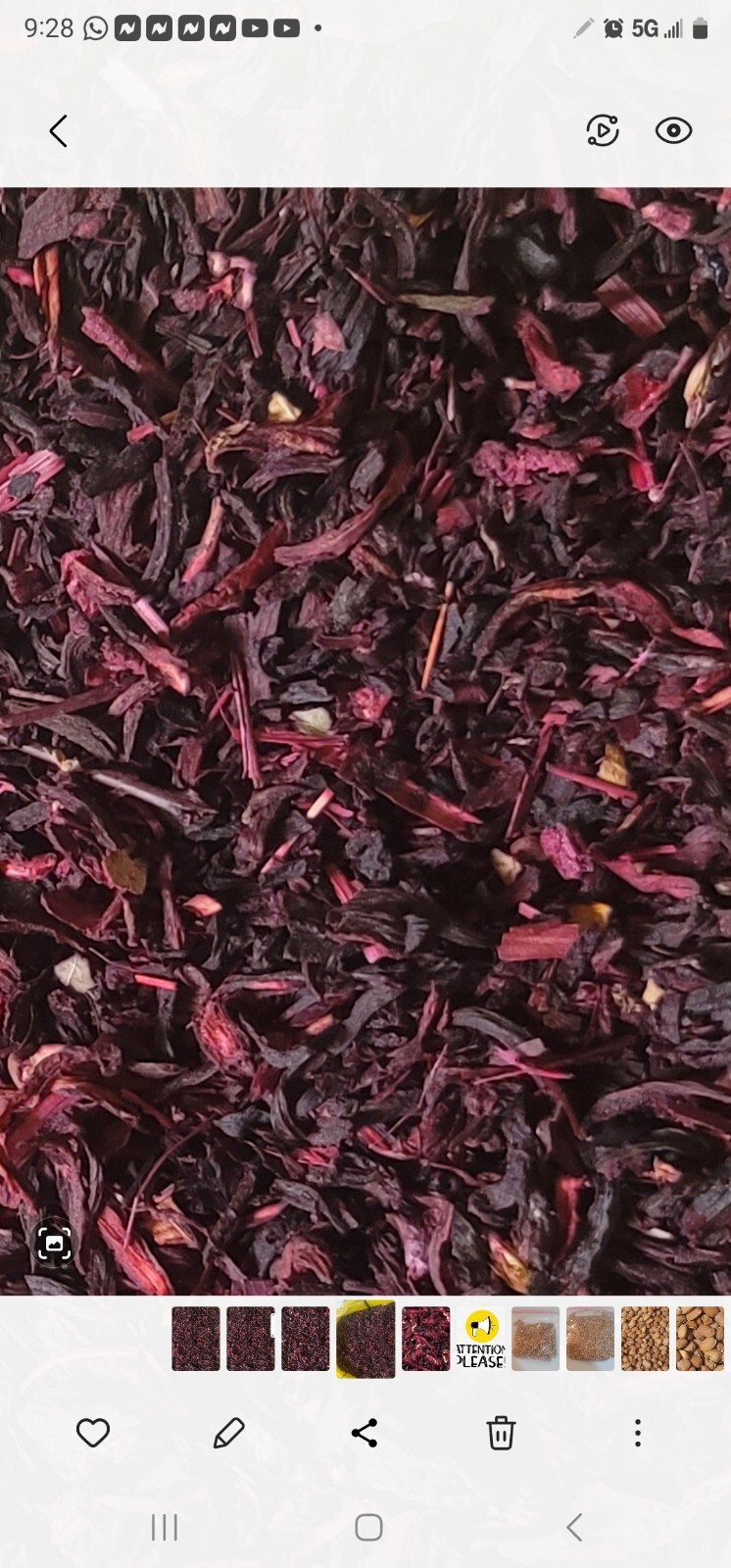 Hibiscus Flower Organic Dried Cut ~ Hibiscus Sabdariffa ~ 100% Premium