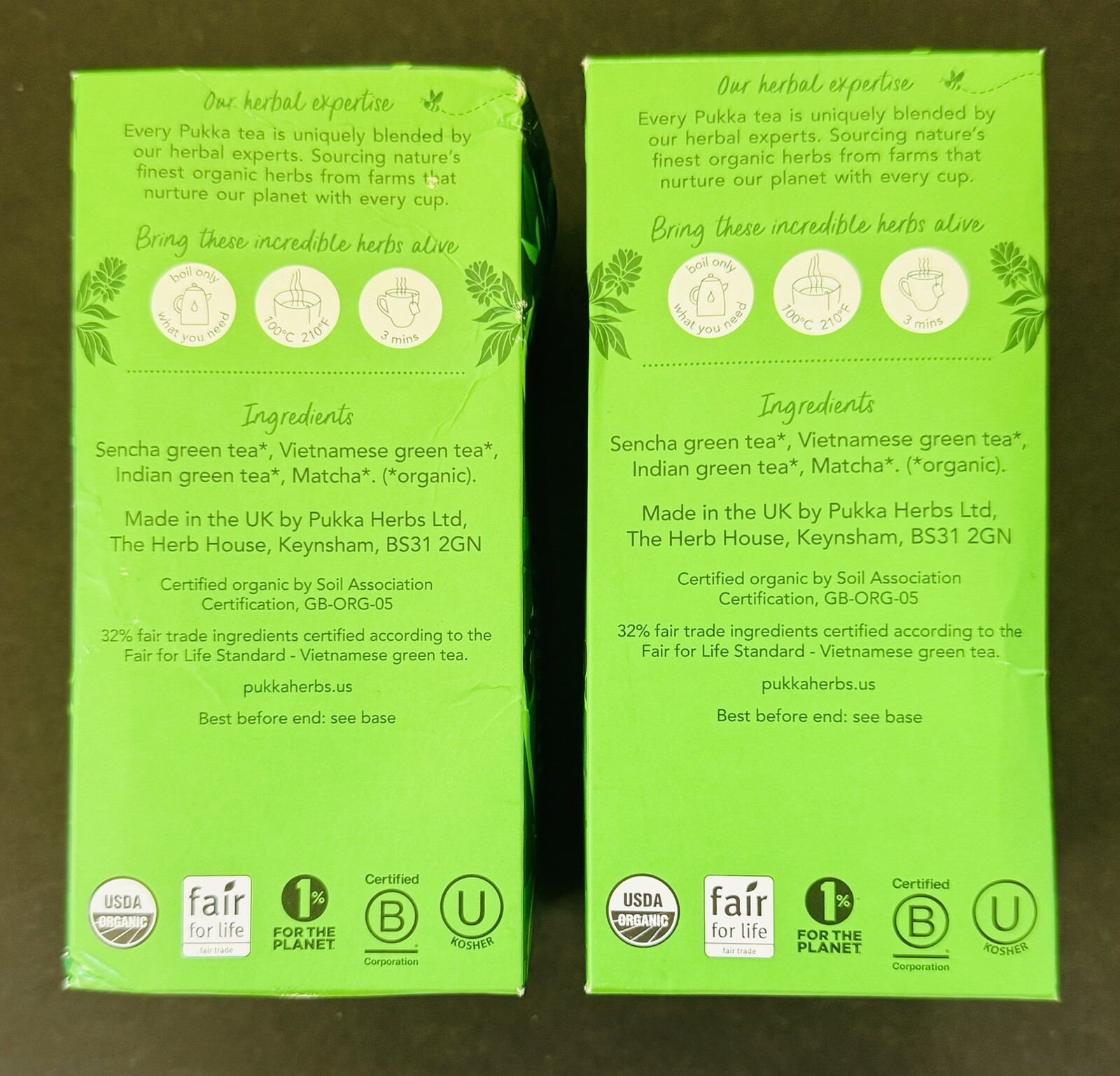 Pukka Herbal Teas Tea – Organic – Green – Supreme Matcha – BB: 12/2026 (2 Pack)