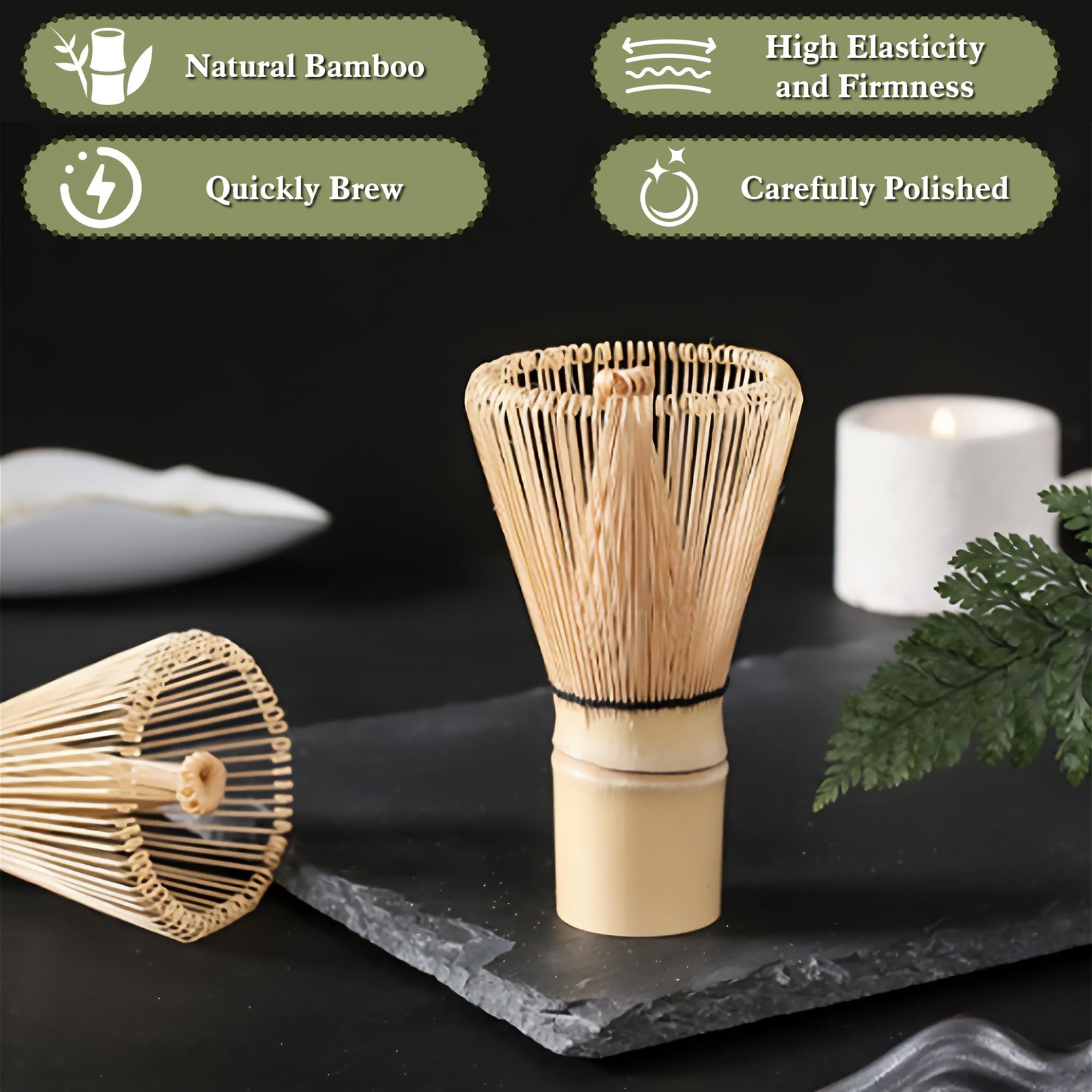 6 Pcs Matcha Whisk Set, Japanese Ceremonial Matcha Making Tools Kit for Bambo…