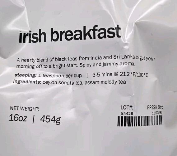 Adagio Teas Irish Breakfast 16oz Exp 11/2028