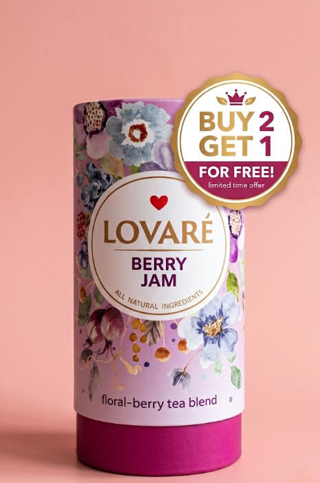 LOVARE Berry Jam Natural Organic Floral-Berry Tea Tube 80G Made in Ukraine