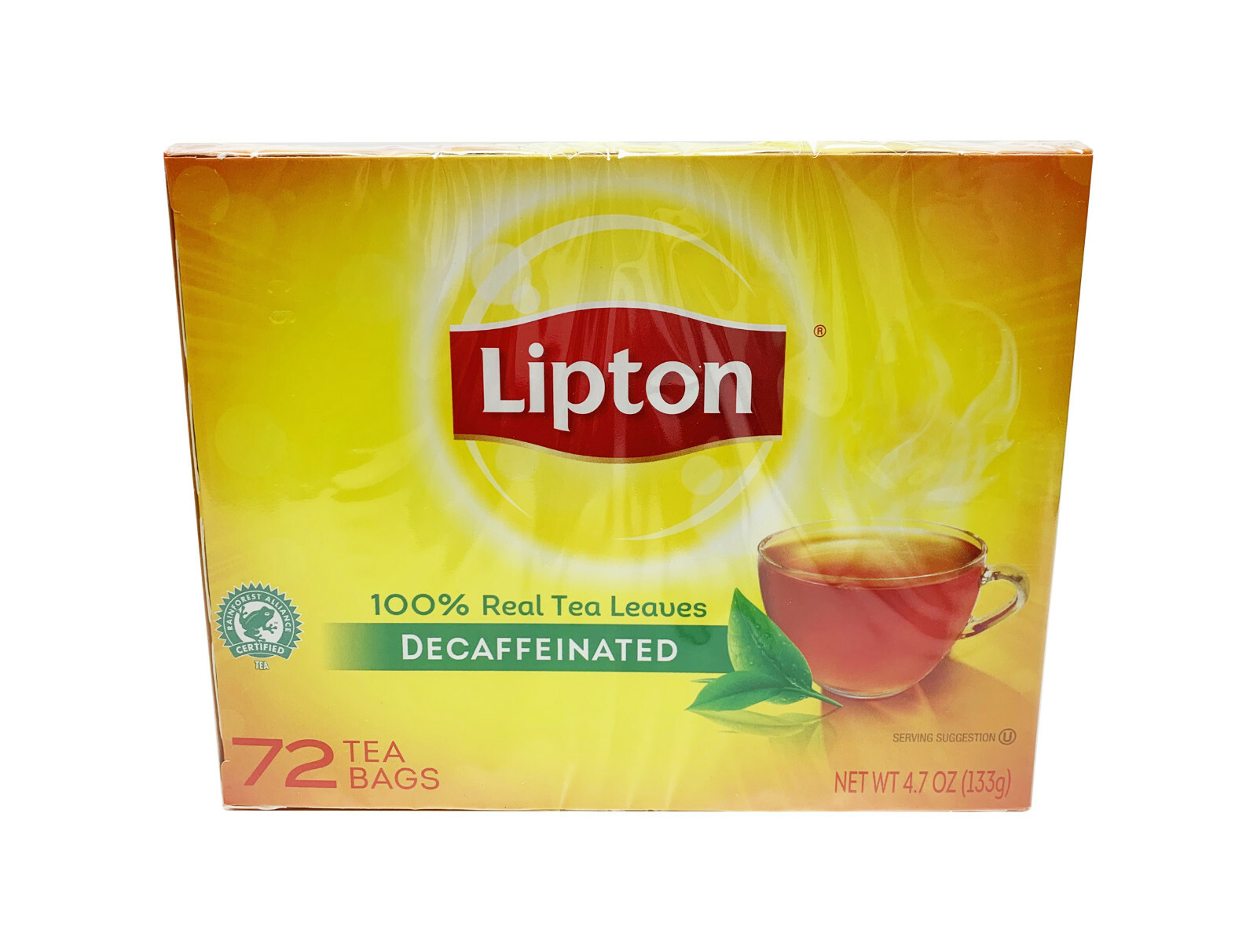 Lipton 100% Natural Decaf Tea (2 boxes/144 tea bags) Black & Orange Pekoe