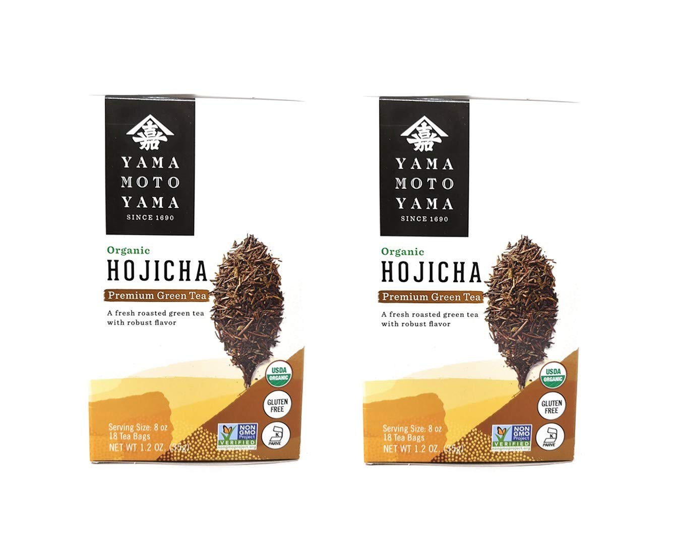 Organic Hojicha Premium Green Tea (2 Pack, Total of 2.4oz)