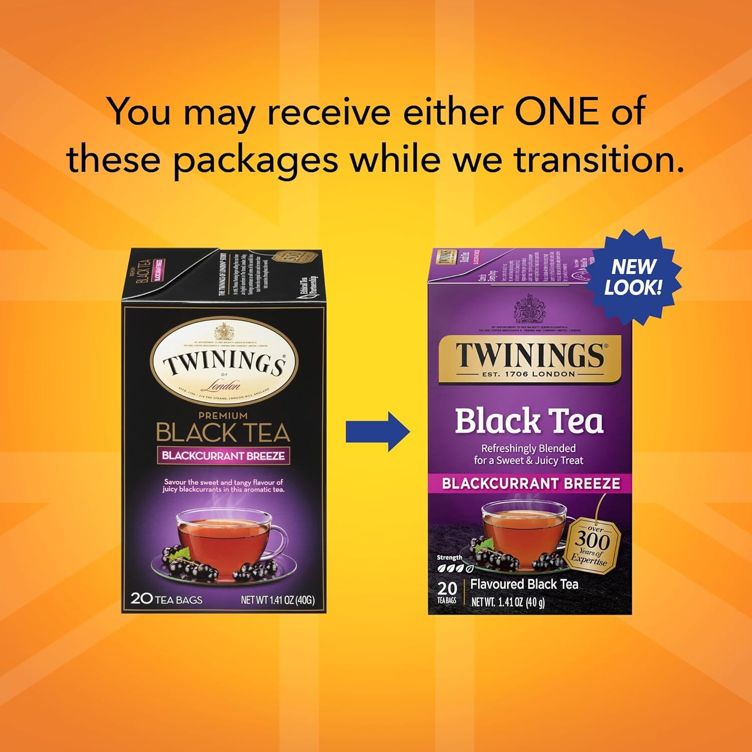 2 Pack – Twinings Blackcurrant Breeze Black Tea – 20 Count