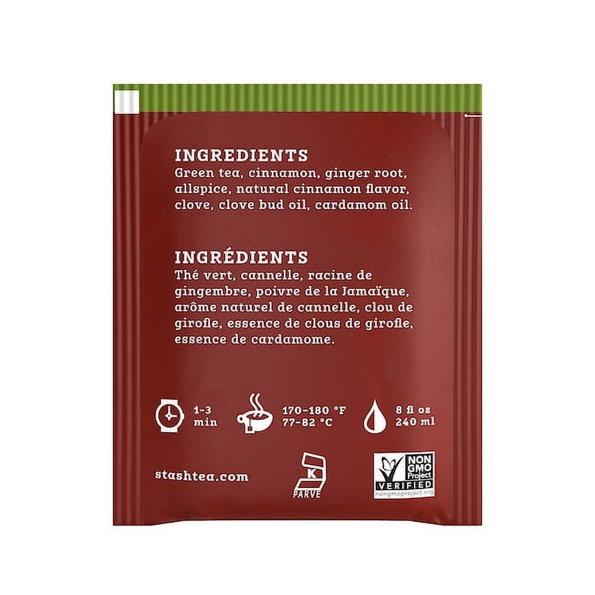 Stash Tea Green Chai Tea, 20 Ct, 1.3 Oz