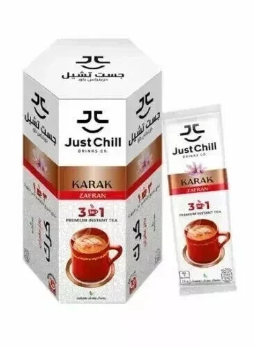 Just Chill Karak Chai Zafran Multi Sachet 260g Free Shipping World wide