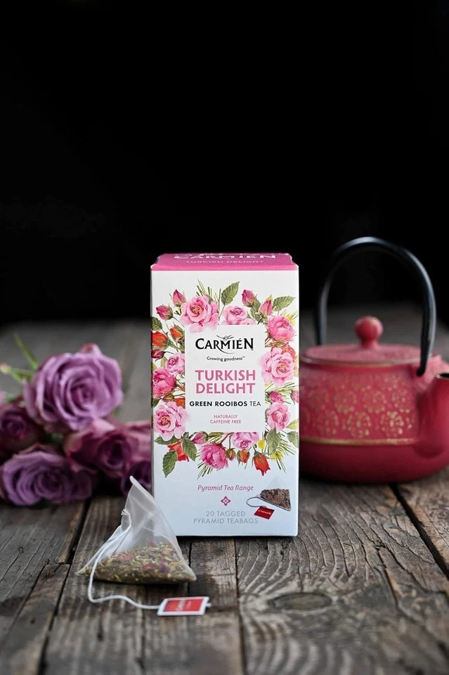 Carmién Tea Pyramid range: Turkish Delight Rooibos Tea 20’s (50g) free shipping