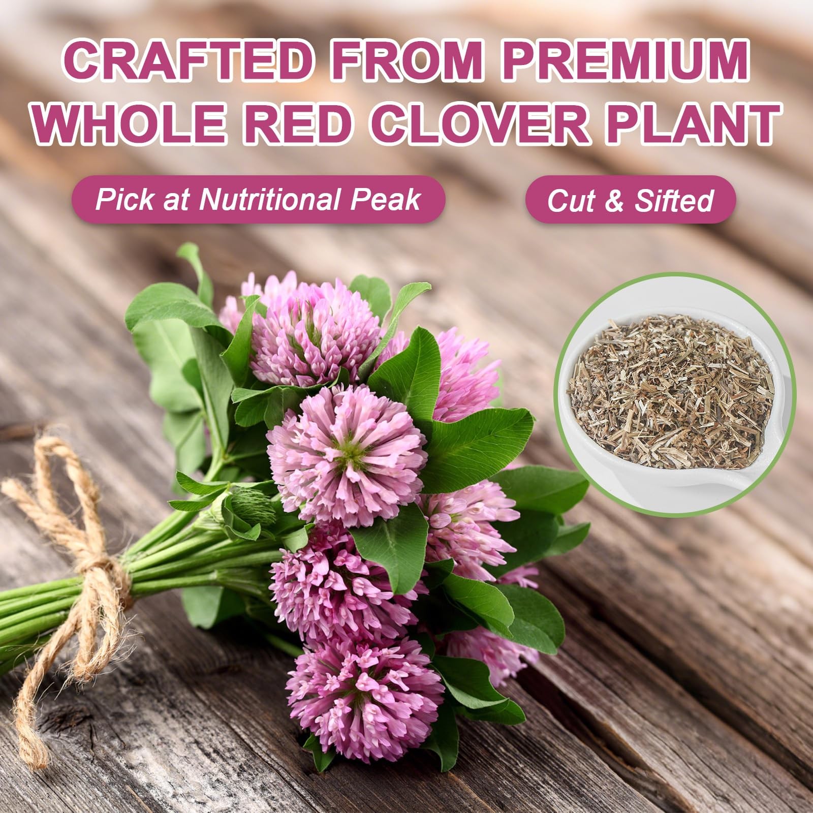 Red Clover Tea Bags – 50 Count – Pure Herbal, Non-GMO, Caffeine-Free