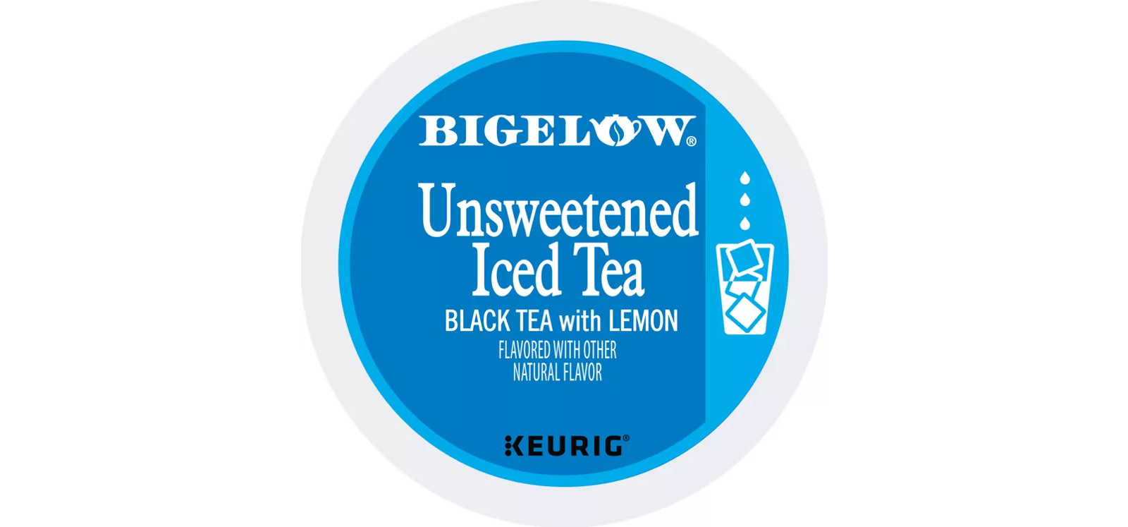 Bigelow Black Tea with Lemon Unsweetened Iced Tea 22 to 132 K cups Pick Any Size