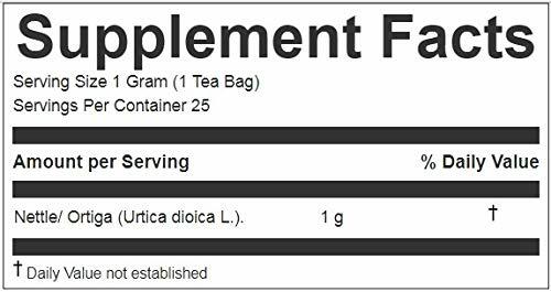 Hanan Peruvian Secrets Ortiga| 100% Natural Nettle | 25 Tea Bags | Naturally Aid