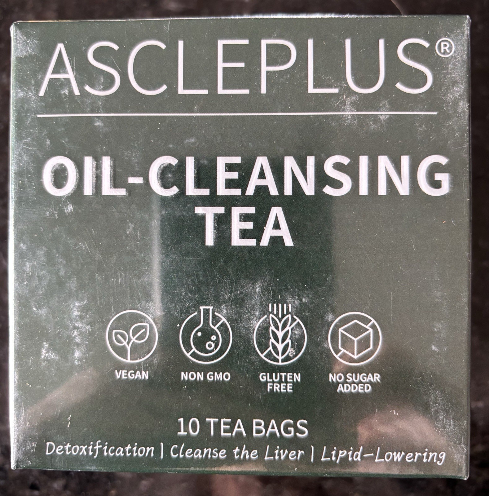 ASCLEPLUS Oil-Cleansing Tea 10 Bagged Vegan Non-GMO Gluten Free No Sugar Added