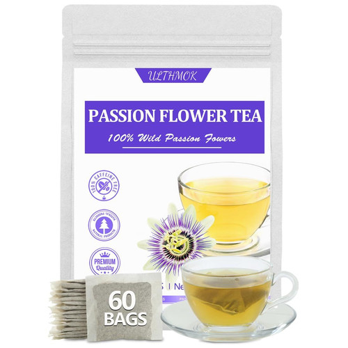 60 Premium Passion Flower Tea Bags, Made with 100% Natural Passionflower…