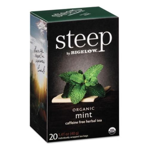 Bigelow Tea 17709 Steep Tea, Mint, 1.41 Oz Tea Bag, 20/box