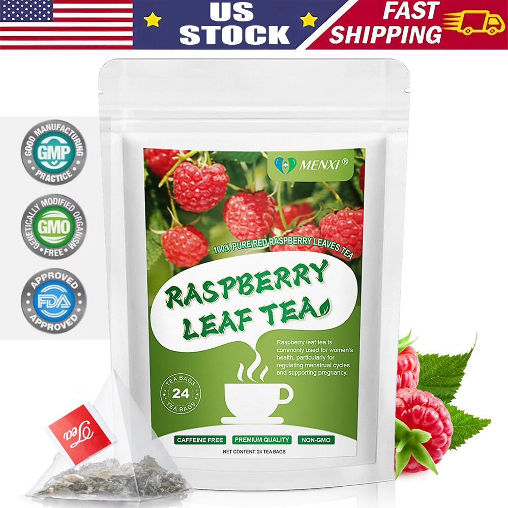 24 Red Raspberry Leaf Tea Bags,Natural Herbal Caffeine Free,Individually Wrapped