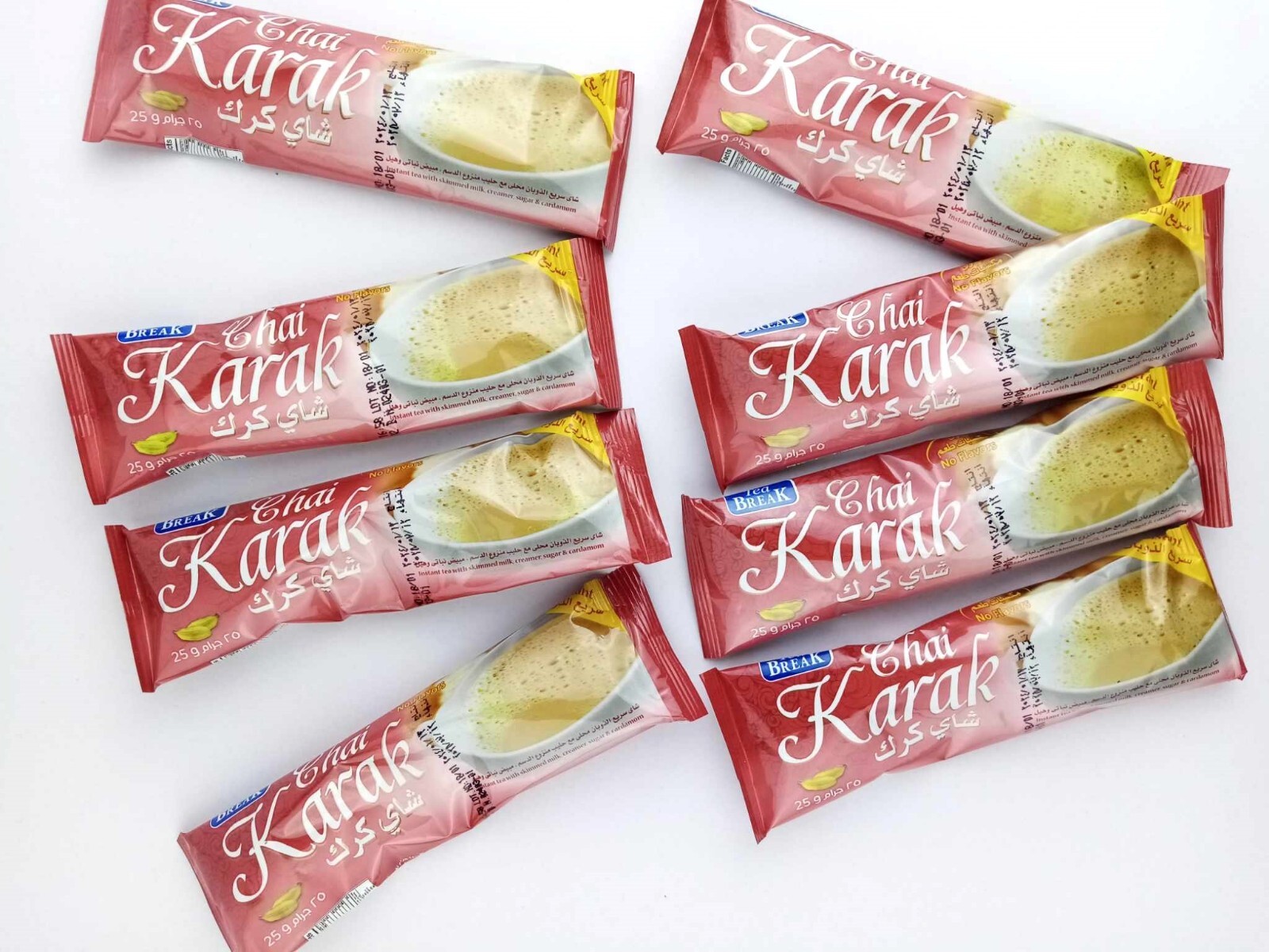 8 Sachets*(25 g) Chai Karak Instant Tea With Cardamom شاي كرك بالهيل