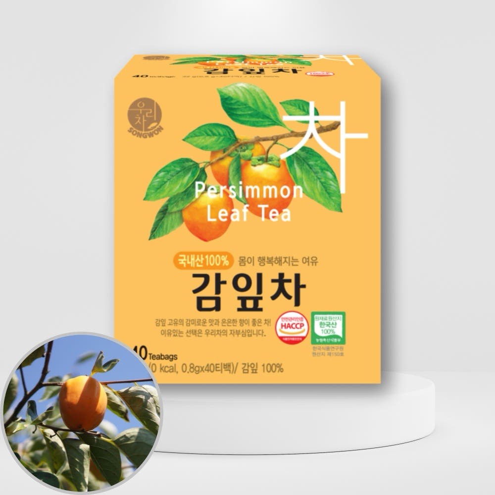 Persimmon Leaf Tea 100% Korea Tea 40pcs 감잎차