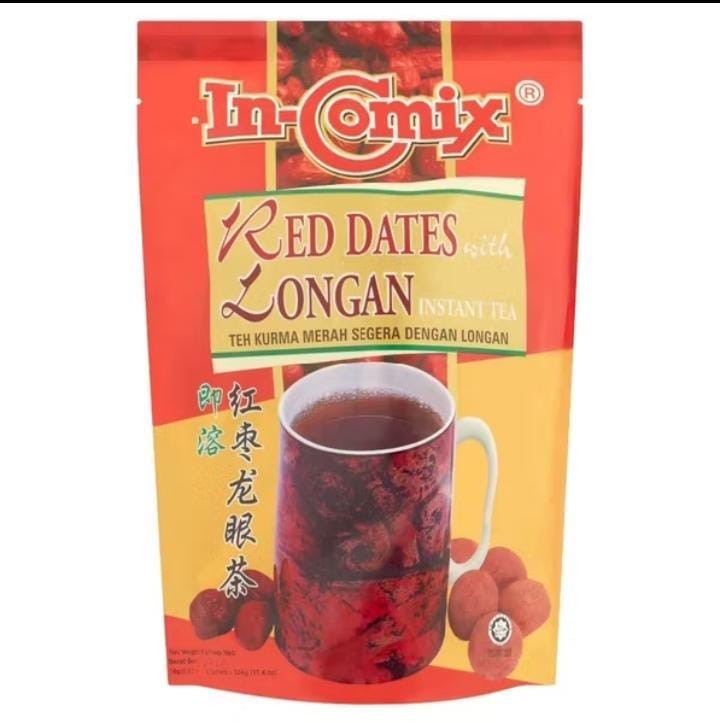 In-comix Red Dates with Longan Instant Drink 15gx18s ( 270 grams )