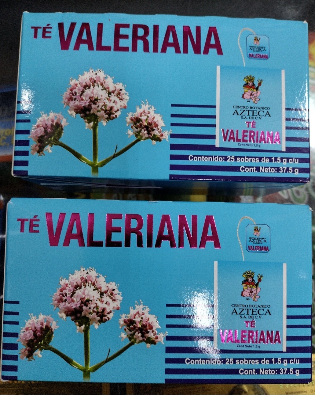 2X AZTECA VALERIAN TEA ( TE VALERIANA ) 2 BOXES OF 25 TEA BAGS EACH – FREE SHIP