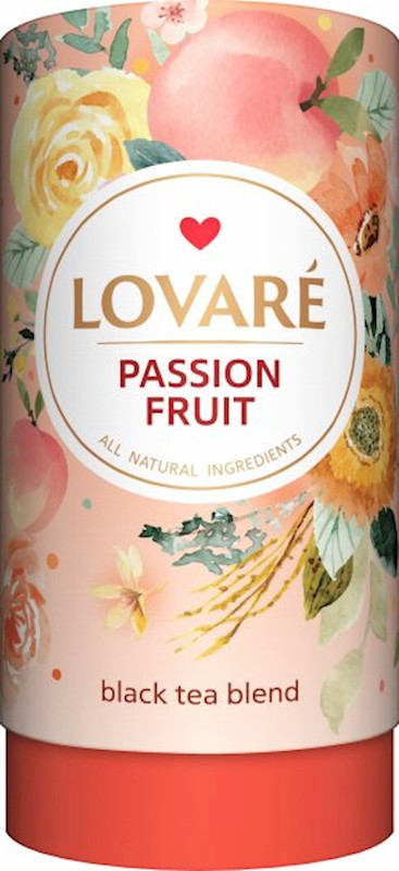 LOVARE Ukrainian Black Tea PASSION FRUIT Tube 80G Made in Ukraine Feel The Love