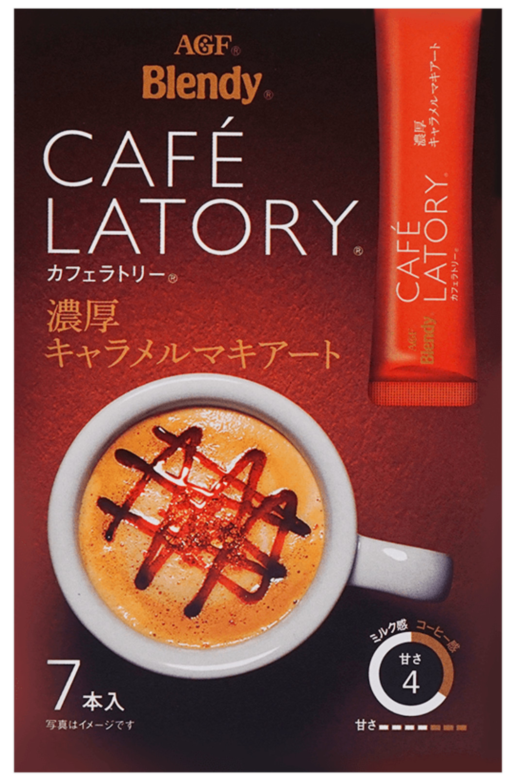 AGF Blendy Cafe Latory Caramel Macchiato 7 Sticks / 81g – Product of Japan
