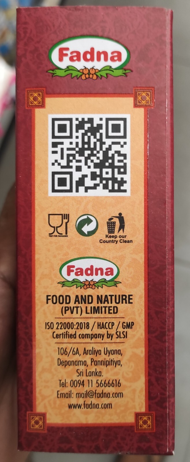 Fadna Ranawara Tea Herbal Drink Organic Ayurvedic Pure Natural Vegetarian Ceylon