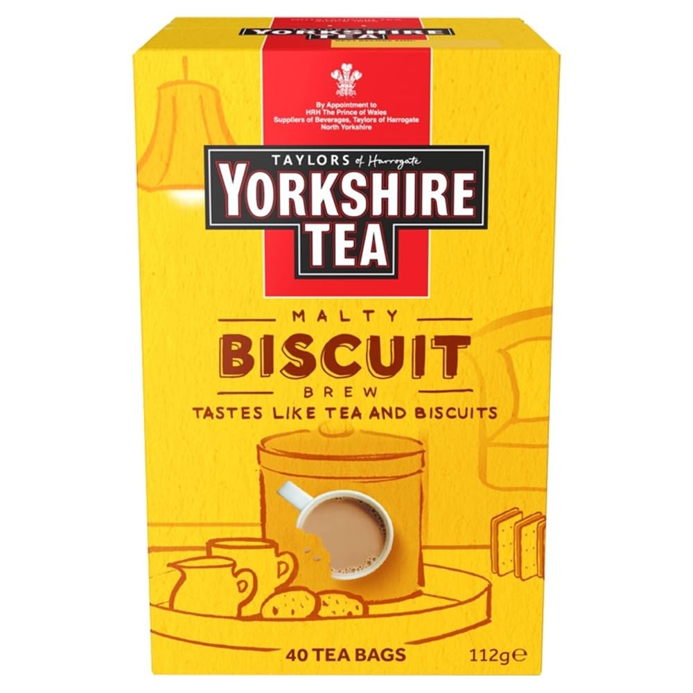 Taylors of Harrogate Biscuit Brew Yorkshire 40 Tea Bags 112 g Packaging may vary