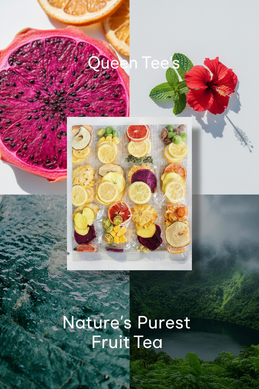 Queen Tee’s Premium Freeze-Dried Fruit Tea Slices Packages