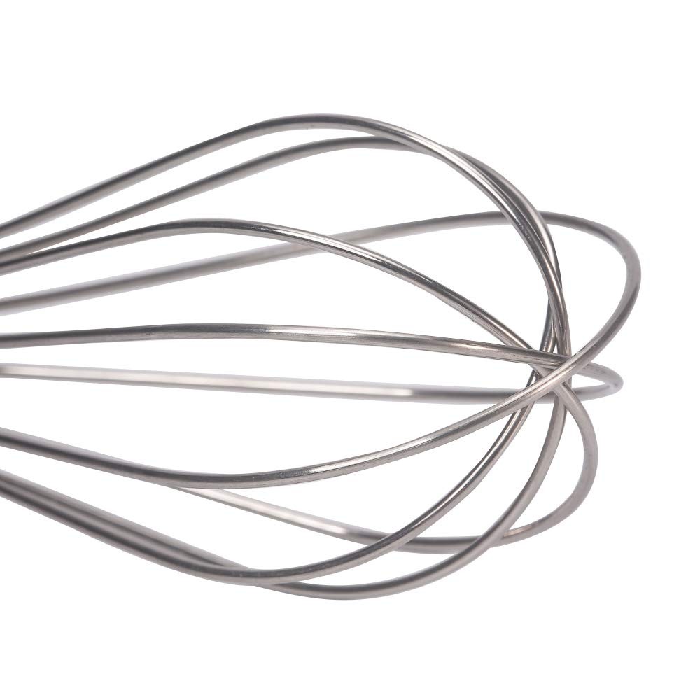Huakai stainless steel small whisk for cheese, coffee, eggs, 6 inches, Silver