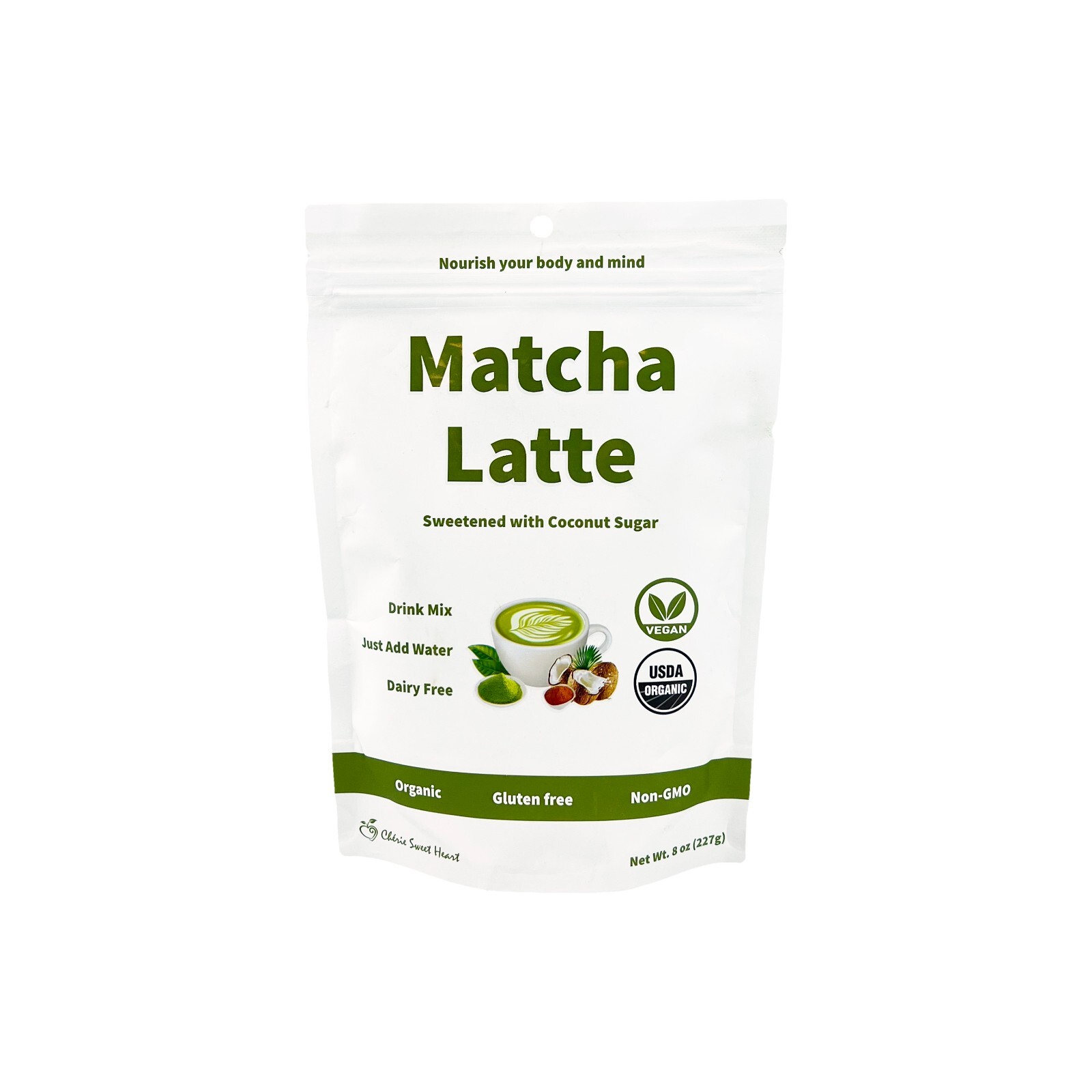 Organic Matcha Latte Sweetened with Coconut Sugar 8 oz