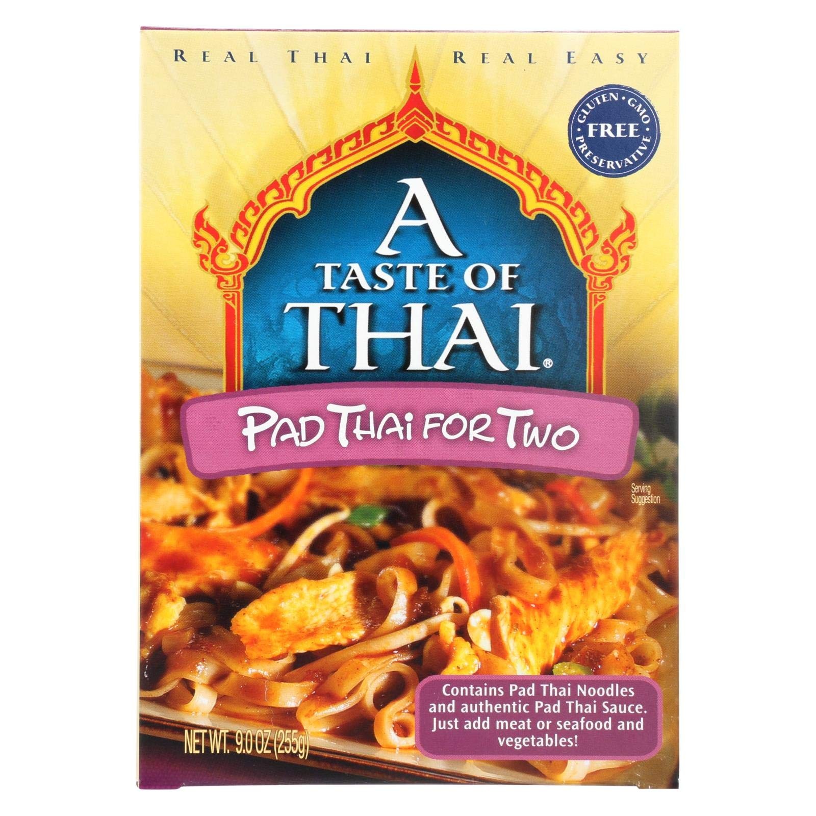 A Taste of Thai Pad Thai for Two Mix – 9oz Pack of 6 Heat & Eat Kit Includes …