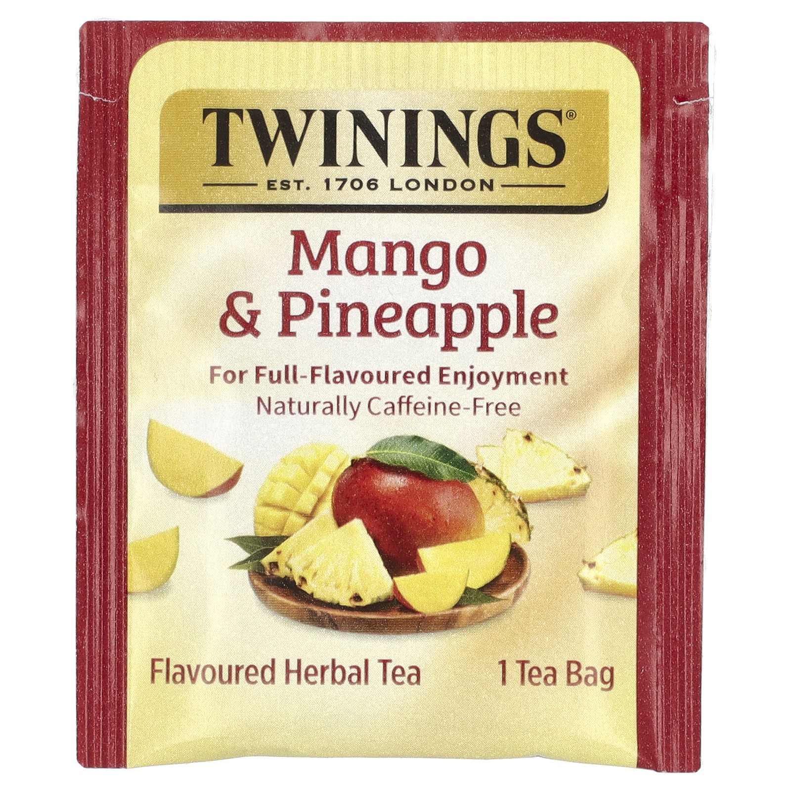 Herbal Tea, Mango & Pineapple, Caffeine-Free, 20 Tea Bags, 1.69 oz (48 g)