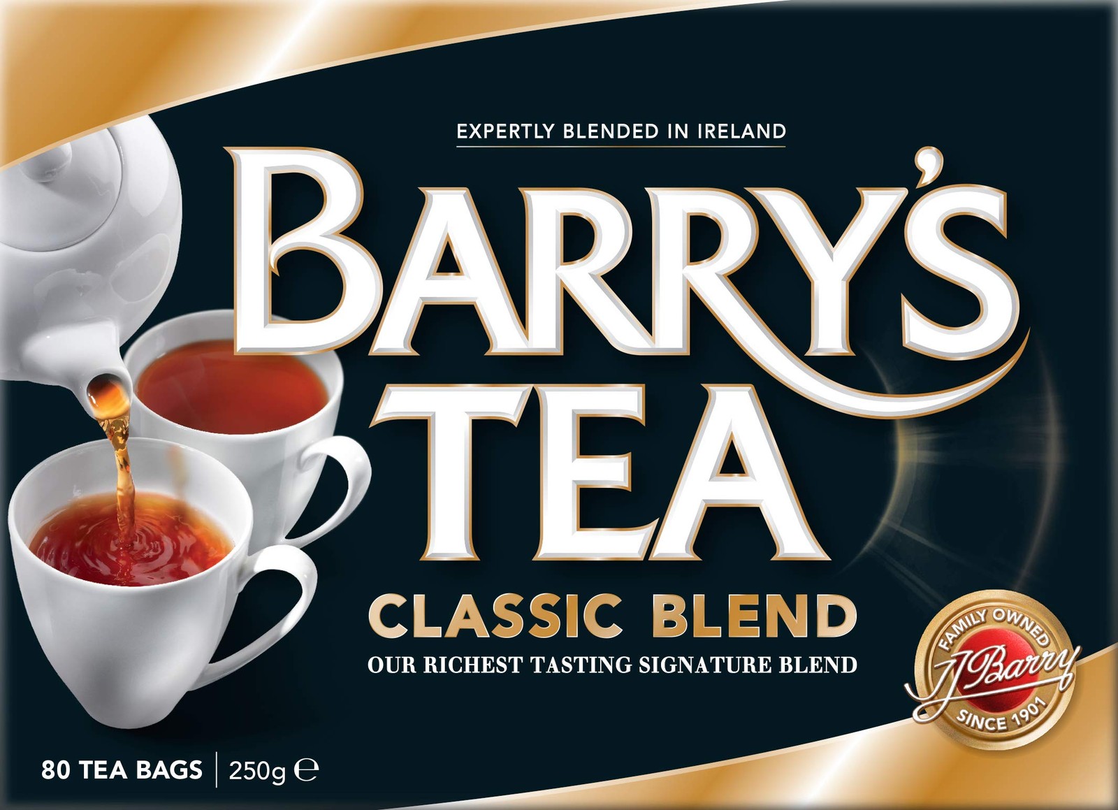 Barry’s Tea Classic Blend 80 Count Pack Ireland’s Favorite Fine Flavor Tea