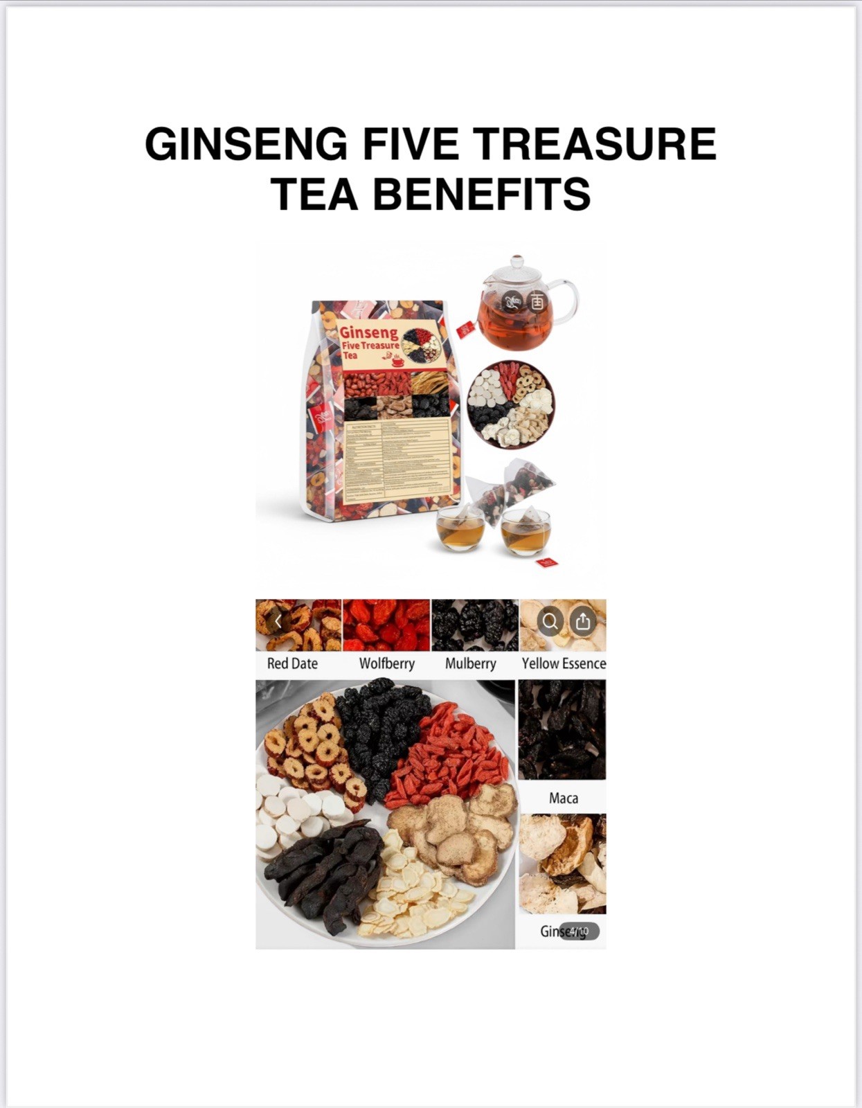 Authentic Ginseng Six Treasure Tea (75 Sachets) FREE SHIPPING