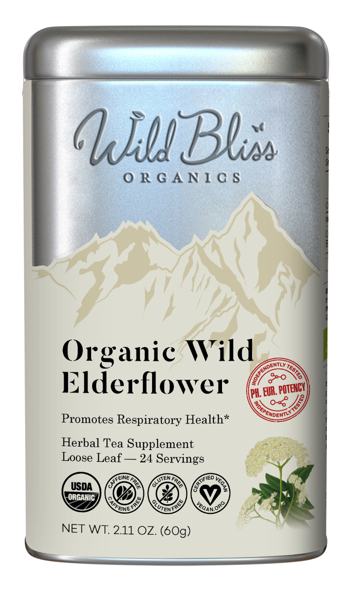 Organic Wild Elerflower Tea – Caffeine Free Herbal Tea – Pharmacopoeia Potency