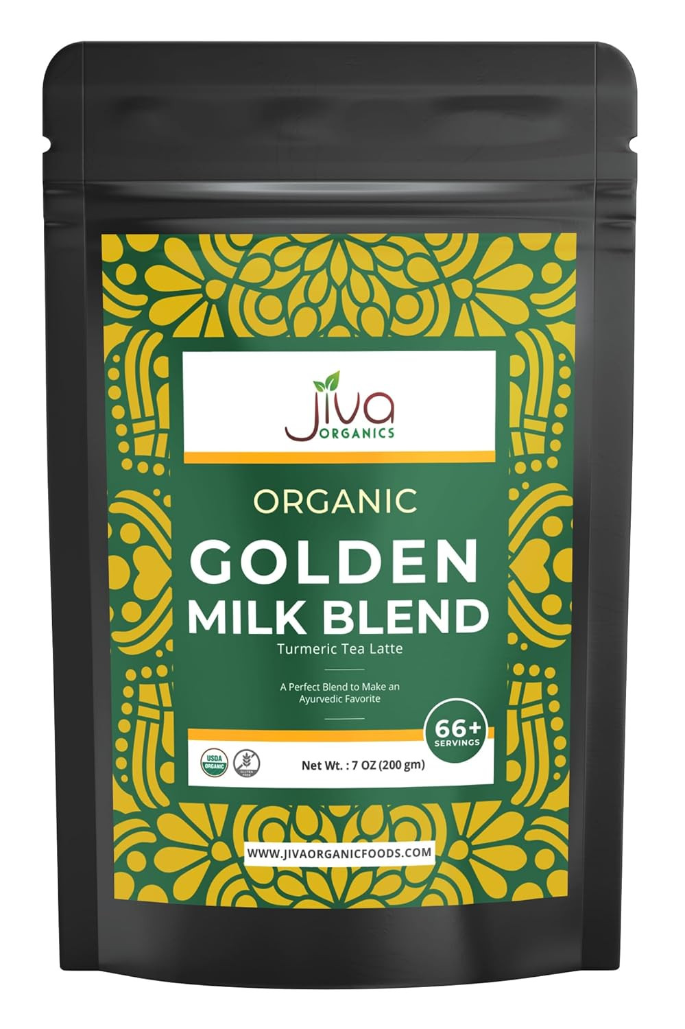 Turmeric Tea Latte – Golden Milk Powder 7 Ounce Bag – Ashwagandha, Cardamom, Gin