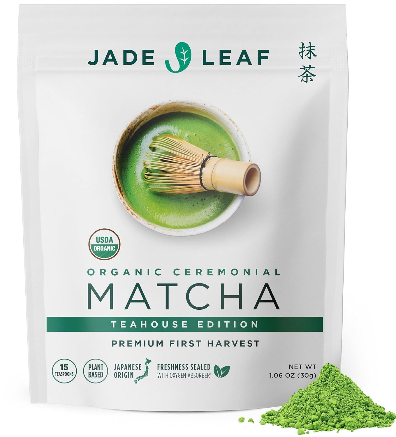 Jade Leaf Organic Matcha Green Tea Powder – Authentic Japanese Origin – Premium