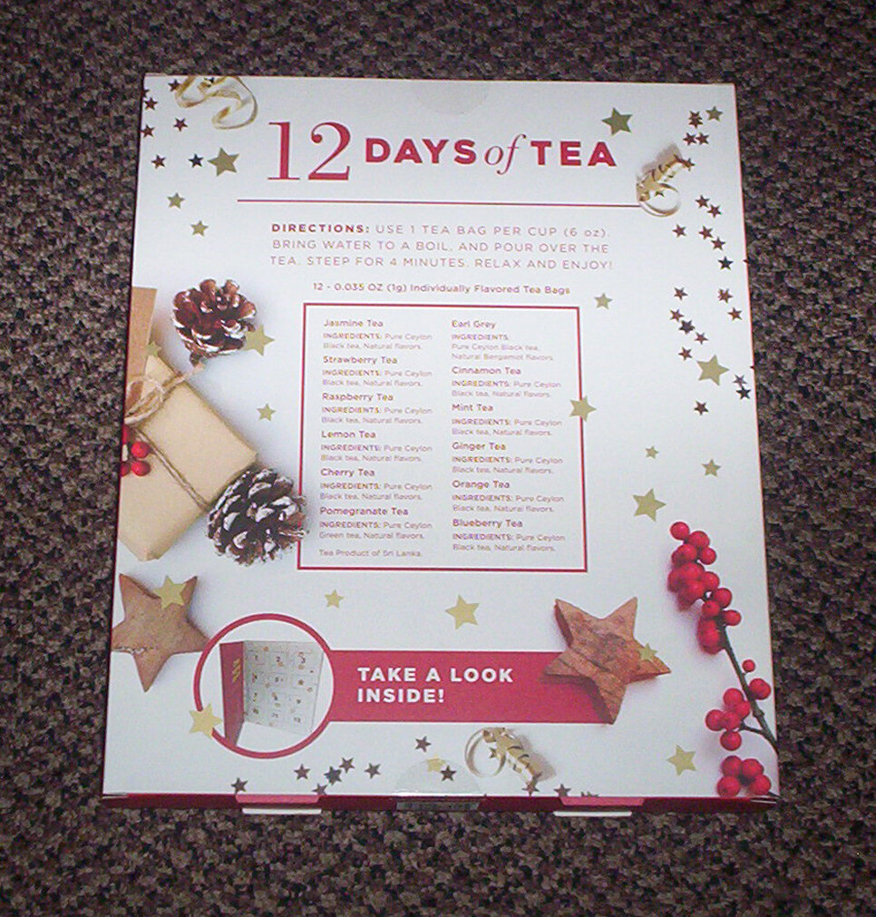 12 Days of Tea – Individually Flavored Tea Bags – Sri Lanka – NEW !