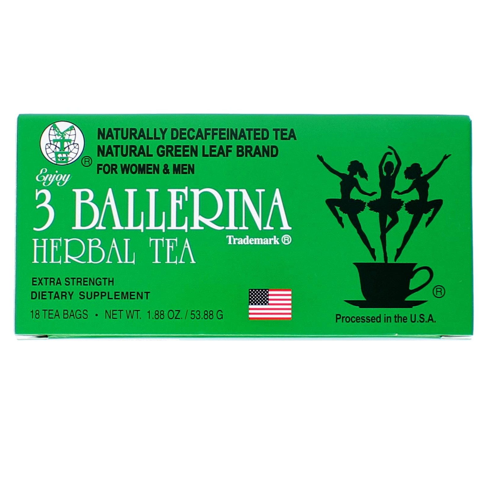 3 Ballerina Diet Tea Extra Strength for Men and Women 6 Boxes x 18 Bags