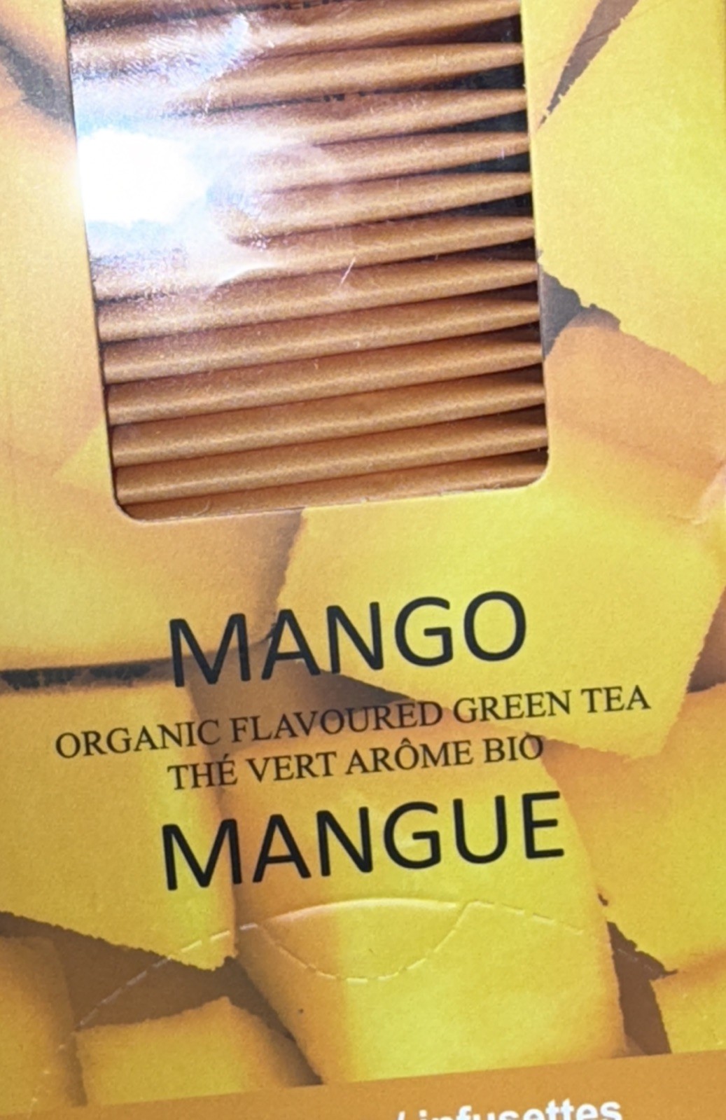 TOUCH ORGANIC MANGO 🥭 ORGANIC GREEN TEA 2 Boxes = 80 Tea Bags-BB 2027/2028