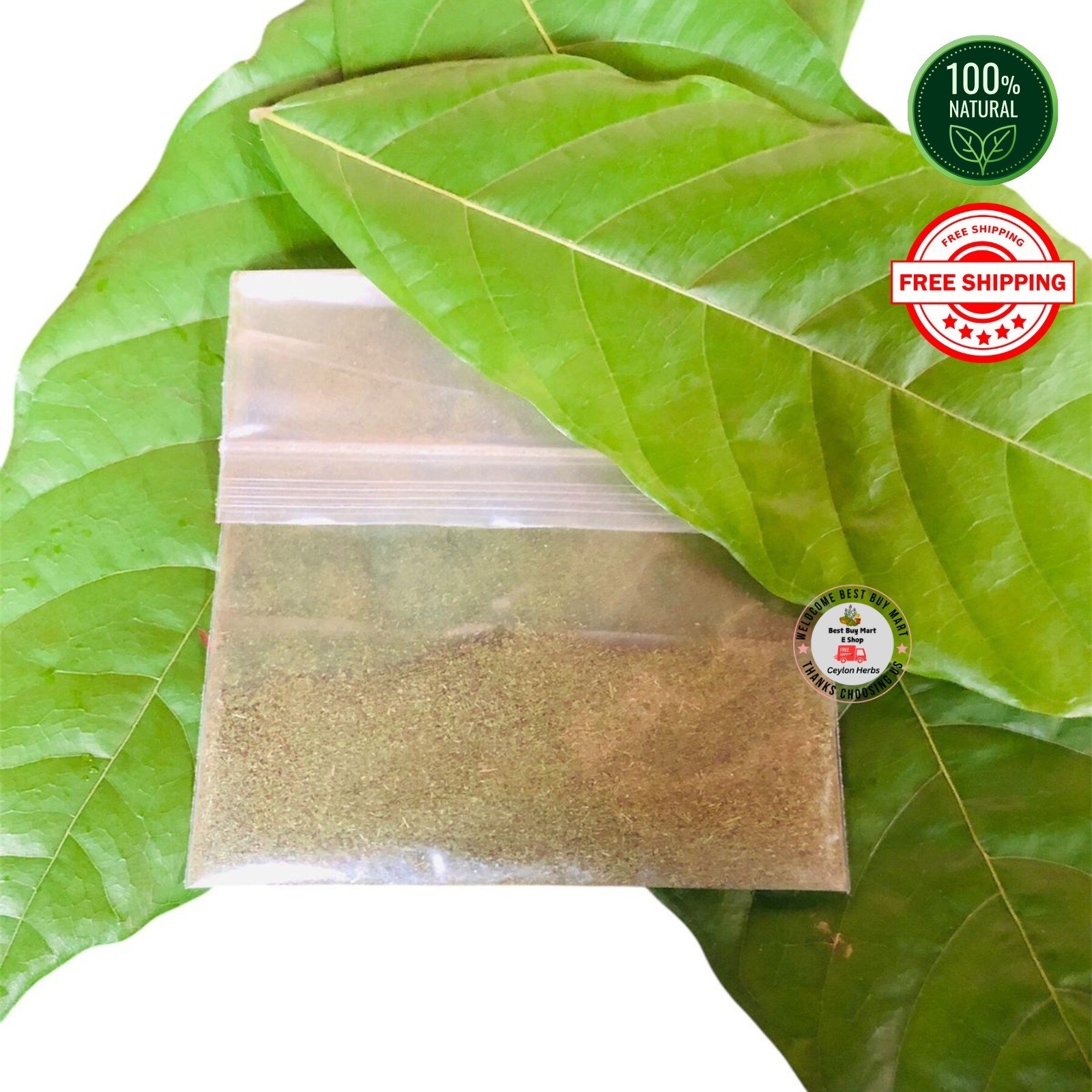 Organic Cocoa Leaf Powder Pure Natural Theobroma Cacao 50g–500g from Ceylon Pure