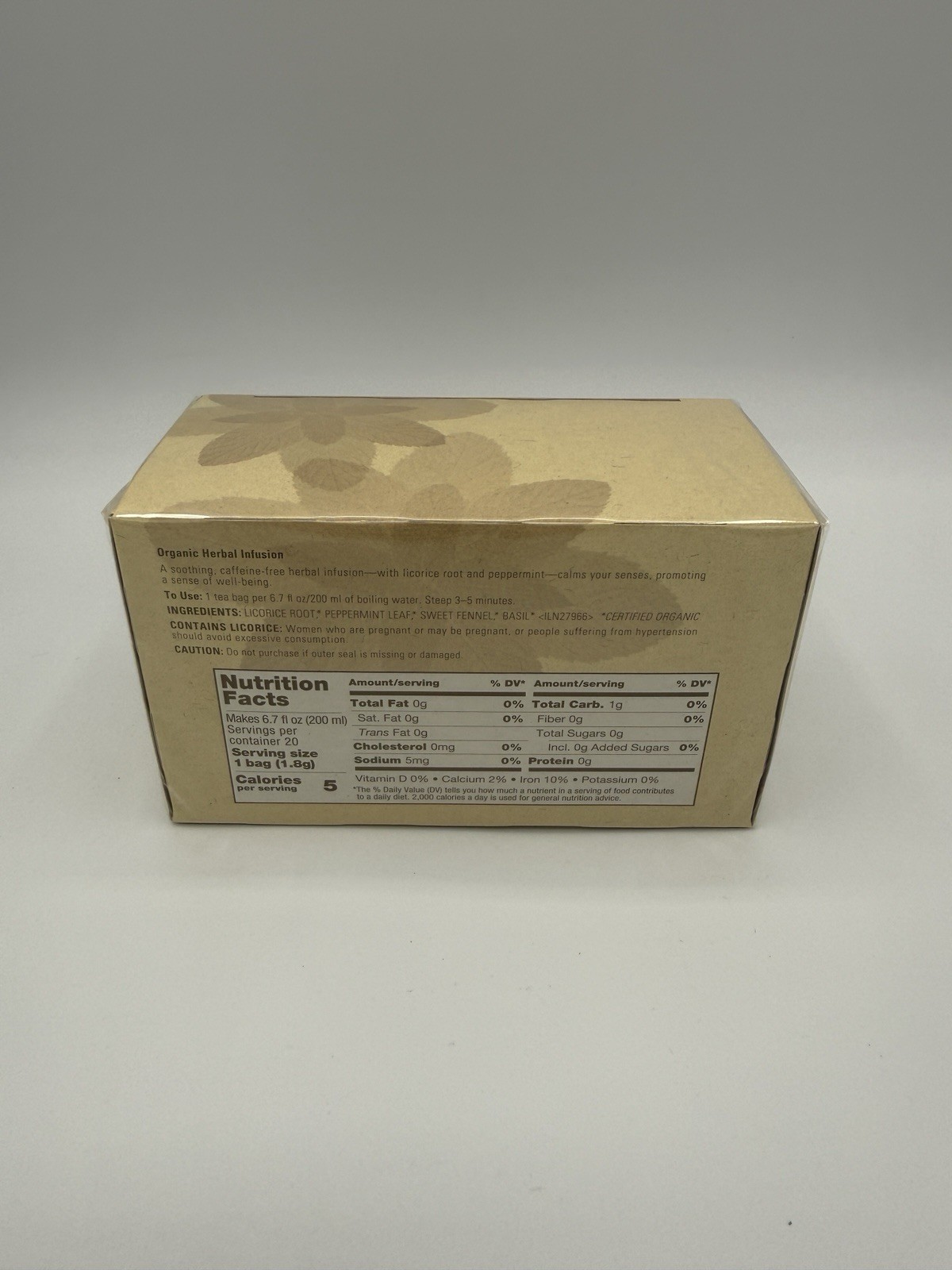 Aveda Comforting Herbal Tea Tisane Caffeine-Free Organic 20 Sachets Bags SEALED