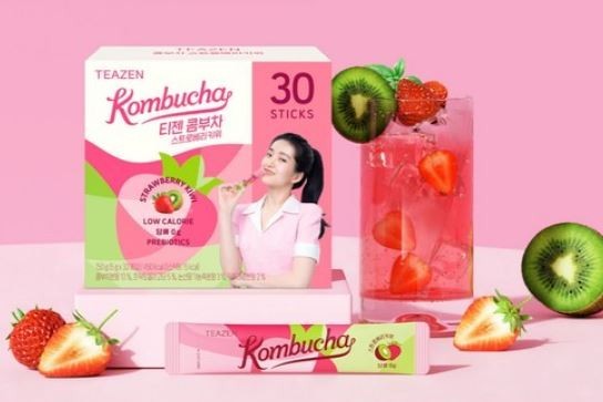 Teazen Kombucha Strawberry Kiwi 5g x 30 Sticks | Korean Kombucha Drink Powder