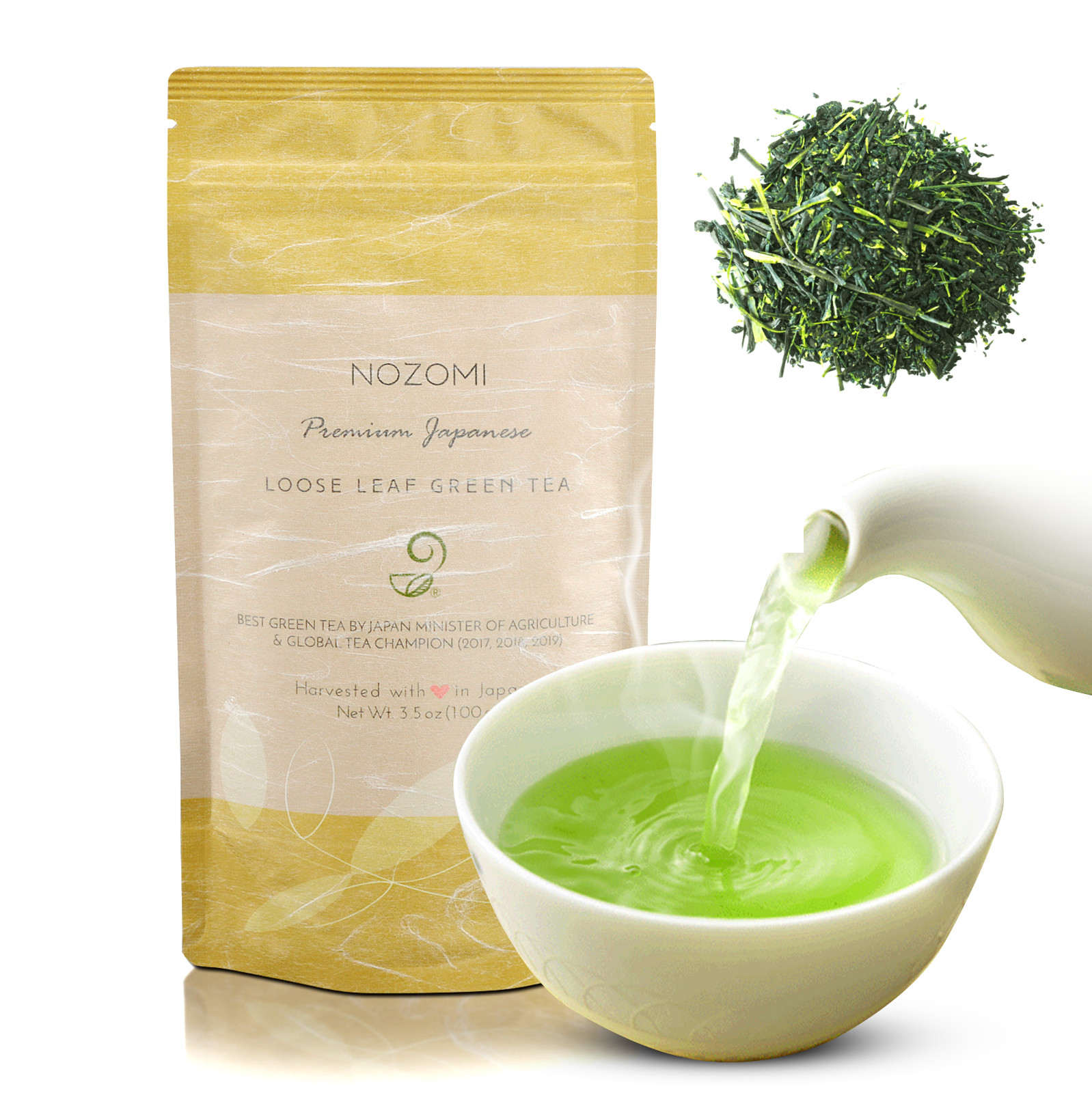 Nozomi Japanese Tea – Kabuse Sencha Green Tea – Vegan Single Origin Japanese
