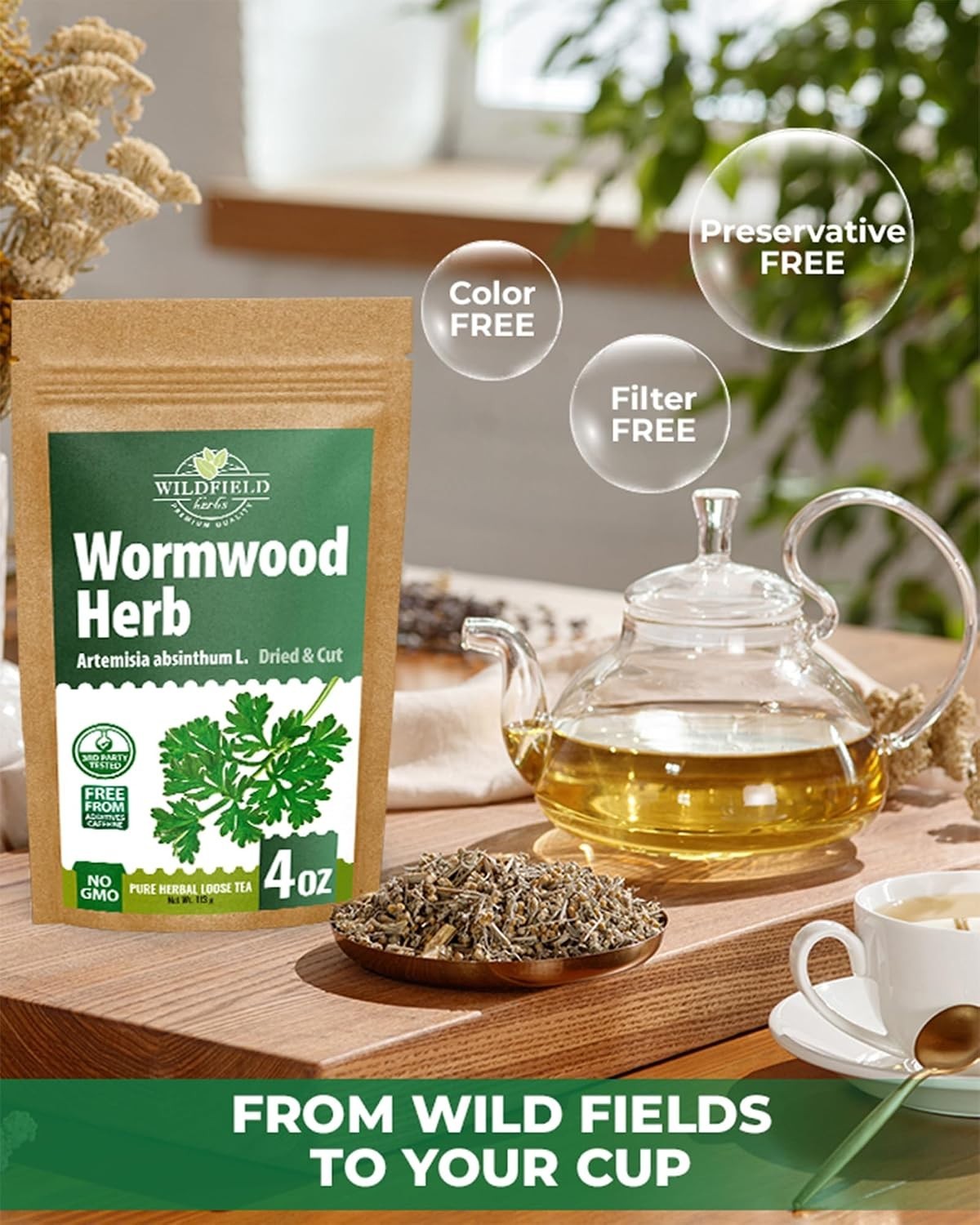 4 oz. Wormwood Tea – Loose Leaf Herbal Blend for Digestive Wellness